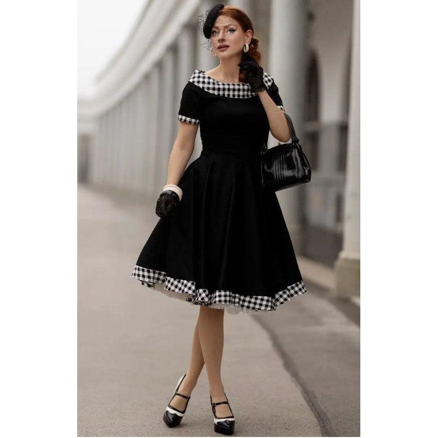 black swing dress